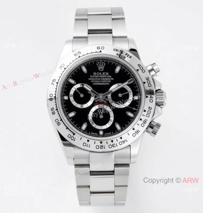 Super Clone Rolex Daytona 116520 Black Dial Watch VRF Swiss 7750 Movement